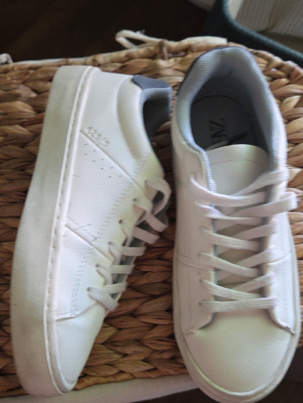 Zara White Boys Low-Top Casual Sneakers